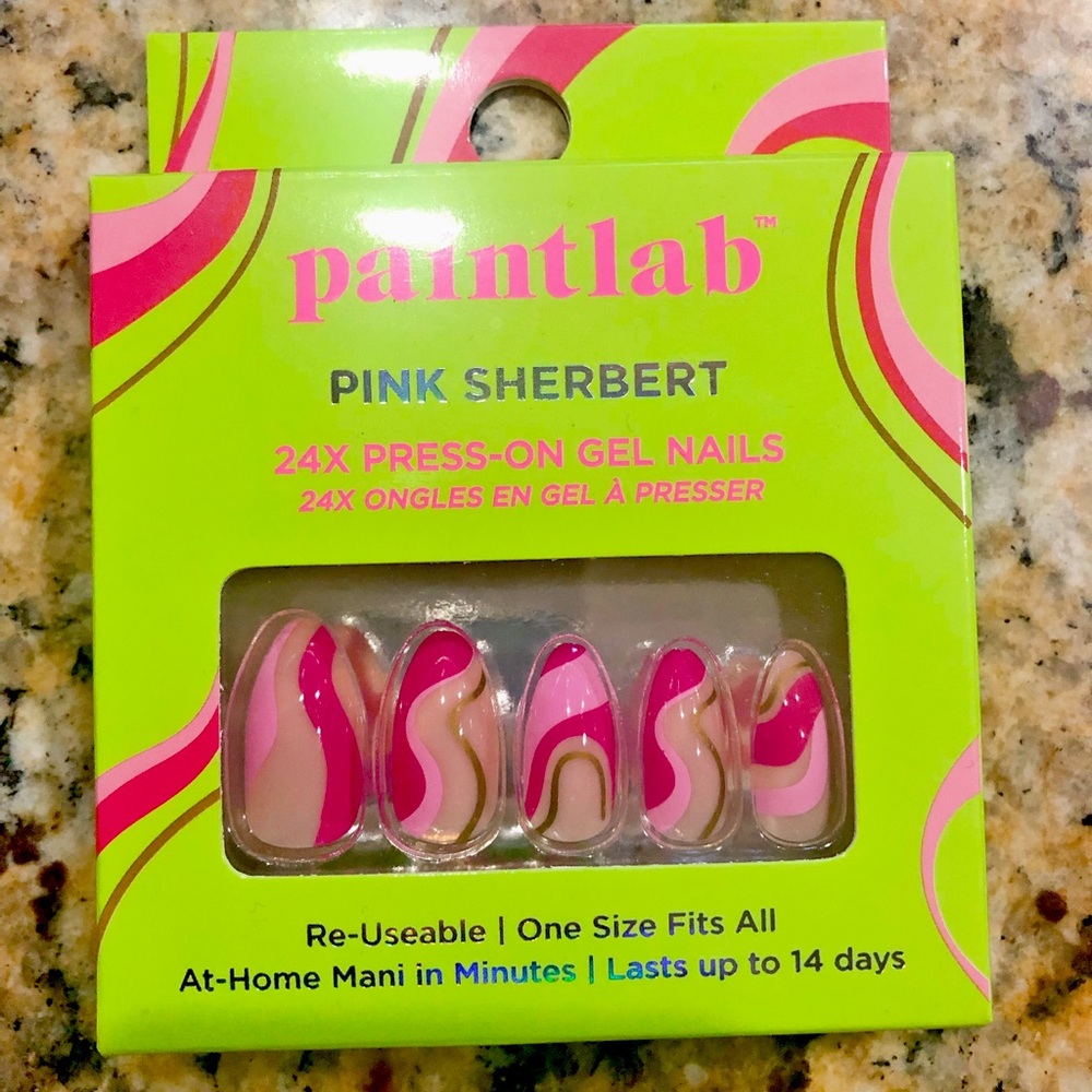 Paint Lab Press-On Gel Nails ( Pink Sherbert )